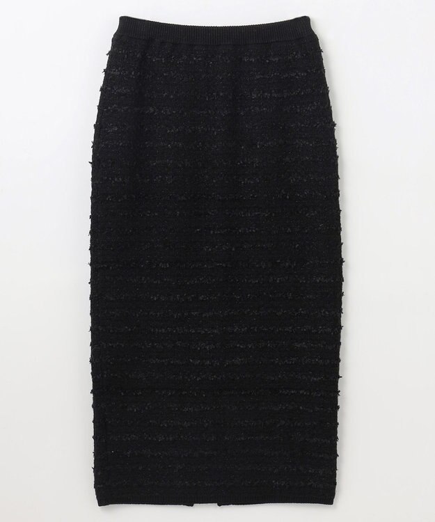 GRACE CONTINENTAL ラメツイードニットスカート ブラック