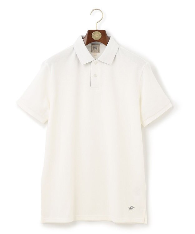 J.PRESS MEN レジメンタル ポロシャツ ホワイト系