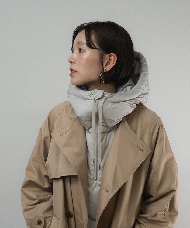 KWD 【日本製】HOOD DOWN PARTS グリーンダウン フードダウンパーツ グレージュ