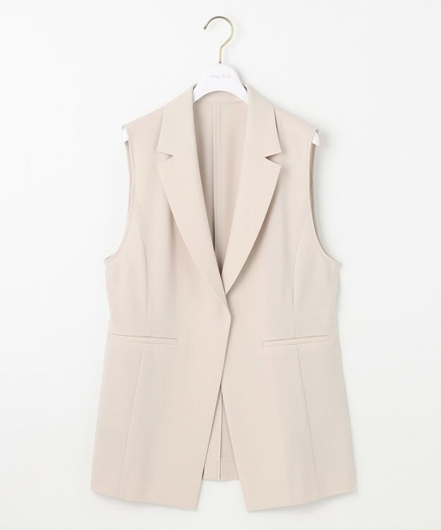 ANY SIS 【洗える】セレモニーダブルクロス ジレ ライトベージュ