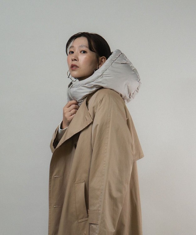 KWD 【日本製】HOOD DOWN PARTS グリーンダウン フードダウンパーツ グレージュ