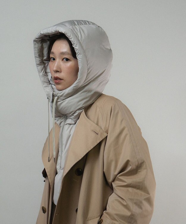 KWD 【日本製】HOOD DOWN PARTS グリーンダウン フードダウンパーツ グレージュ