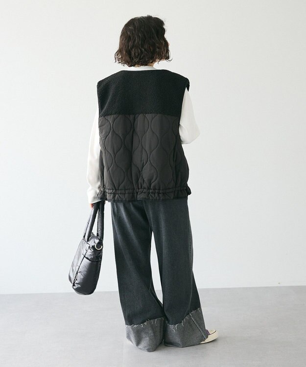 CRAFT STANDARD BOUTIQUE ボアキルティングベスト Black