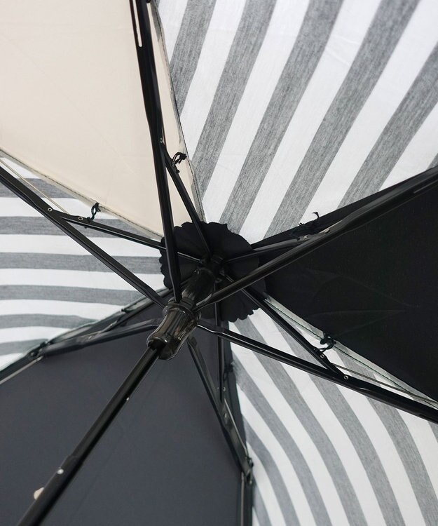 +RING UNISEX プラスリング 簡単開閉式折傘55cm BLK-STP T1383 黒