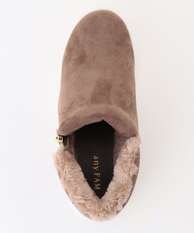 ANY ローカットファースニーカー モカ