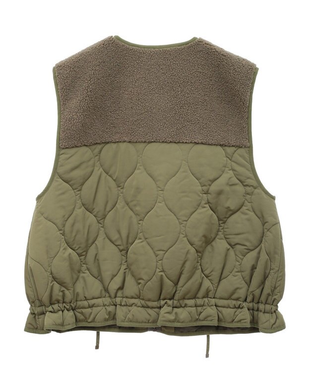 CRAFT STANDARD BOUTIQUE ボアキルティングベスト Khaki