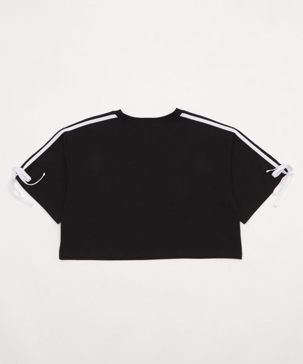 WEGO 2ラインリボングラフィックショートT ブラック