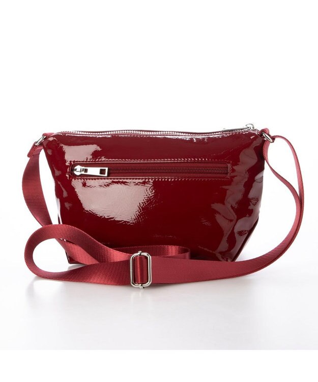 UNBILLION カシュカシュ cachecache / ソフトエナメル舟型ショルダー ワイン