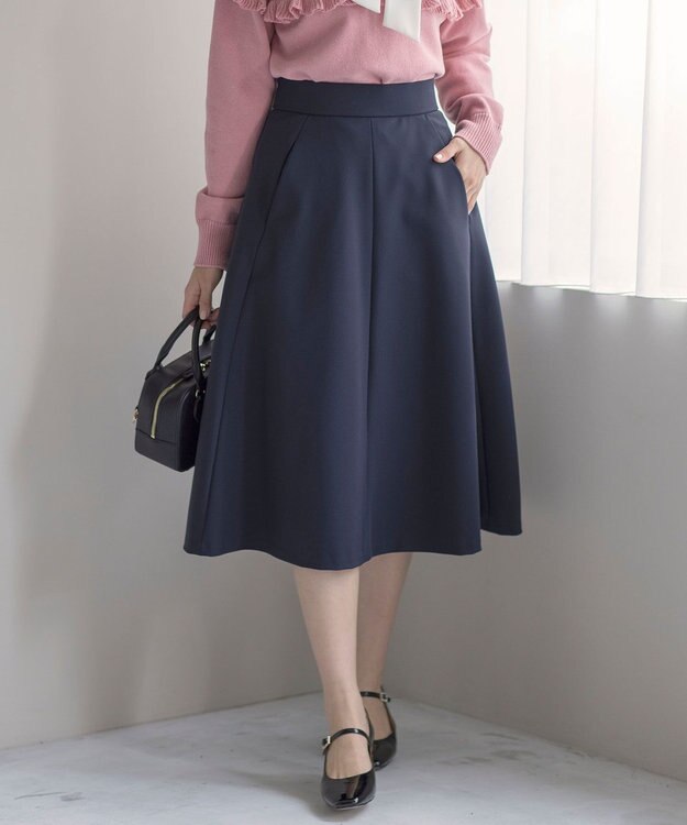 組曲 L 【WEB限定カラーあり】GEMINI フレアスカート ネイビー系