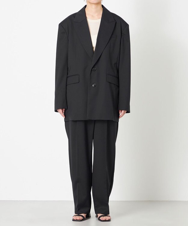 NAVE 【Nave・セットアップ可】ウールポリエステルツイルジャケット ブラック系