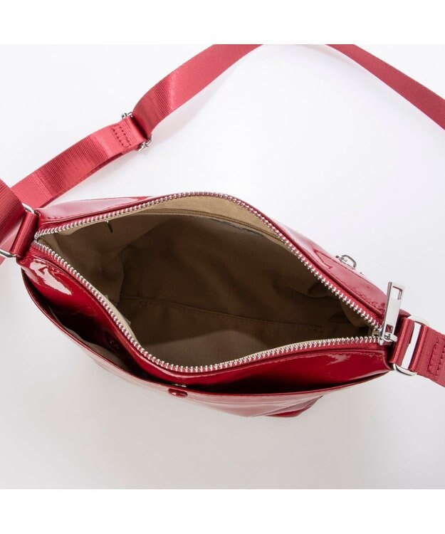 UNBILLION カシュカシュ cachecache / ソフトエナメル舟型ショルダー ワイン