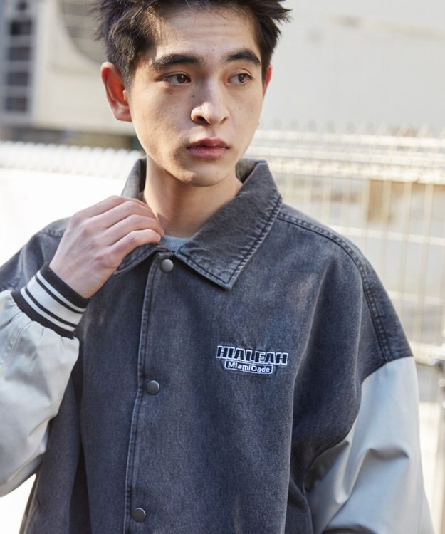 WEGO デニムスタジャン デニムブラックソノタ