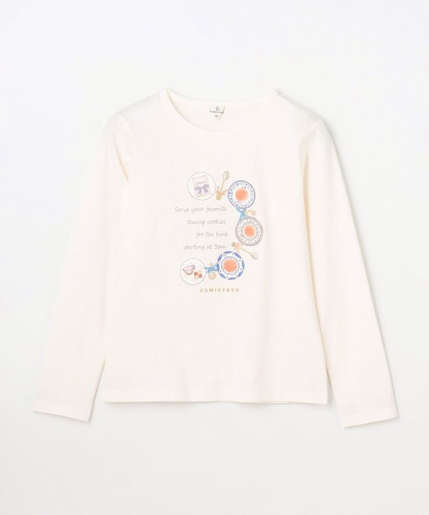 組曲 KIDS 【150-170㎝】ティータイム アートTシャツ オフホワイト