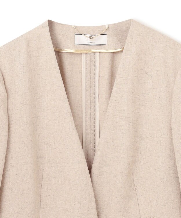 BEIGE， CAROLE / ノーカラージャケット Sand