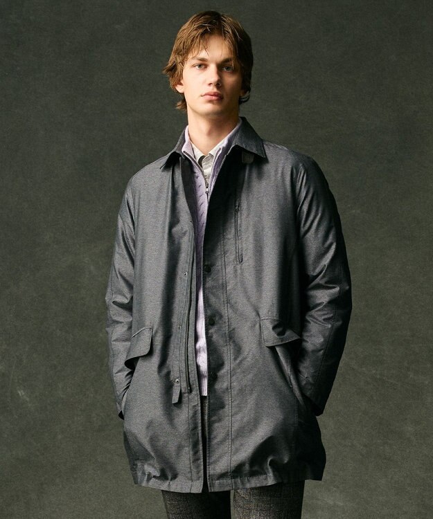 JOSEPH ABBOUD 【外せるダウンライナー/軽量】2WAYインターレース ダウンコート グレー系