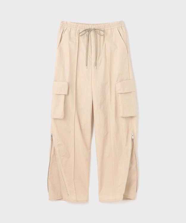 GRACE CONTINENTAL ナイロンジップカーゴパンツ ベージュ