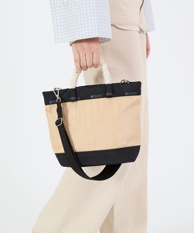 LeSportsac TOP HANDLE CROSSBODY/ブラックラフィア ブラックラフィア