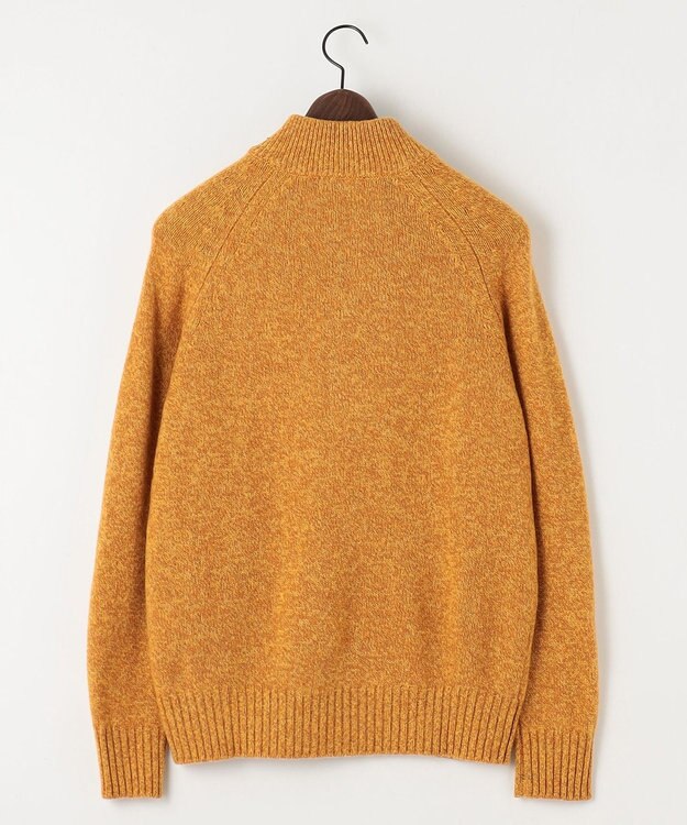 JOSEPH ABBOUD 【イタリア糸使用/軽く暖かい/多色展開】 ラムウールケーブル柄ハーフZIPプルオーバー イエロー系