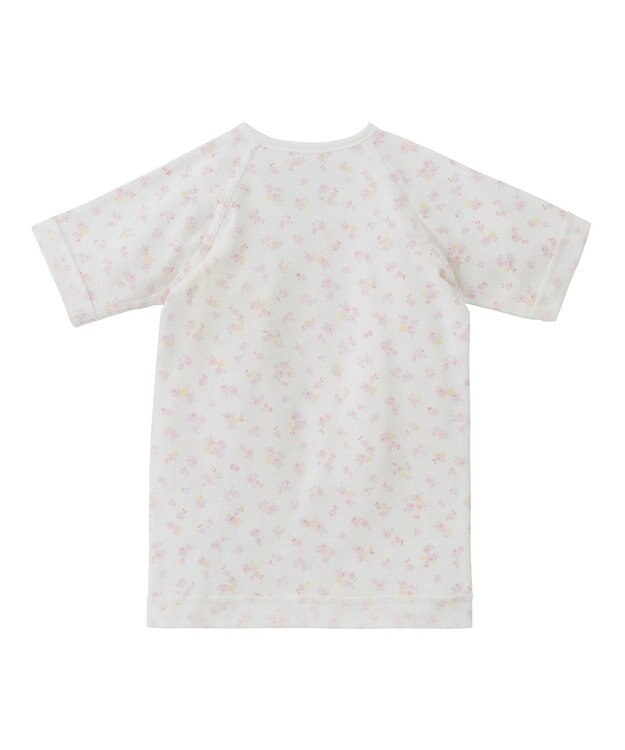 MIKI HOUSE HOT BISCUITS 【50-60cm】 フライス 短肌着 プリント柄 ピンク