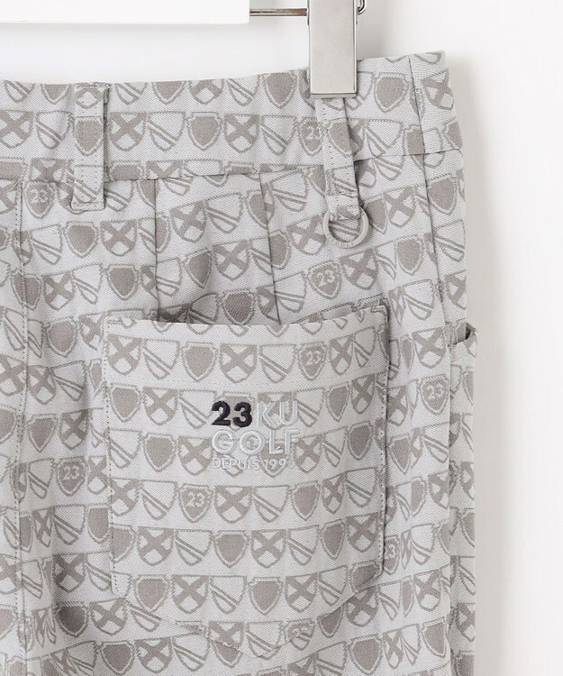 23区GOLF 【WOMEN】エンブレム柄ジャガードスキニーパンツ ライトグレー系5