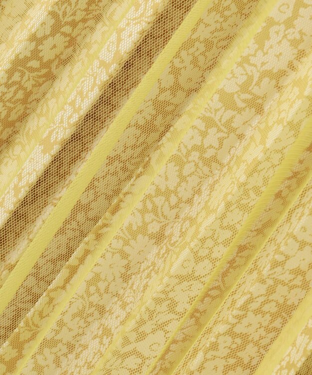 ANY SIS 【洗える】チュールレイヤードプリーツ スカート マスタード