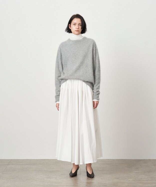 ATON ROYAL FUR CASHMERE | クルーネックセーター LIGHT GRAY