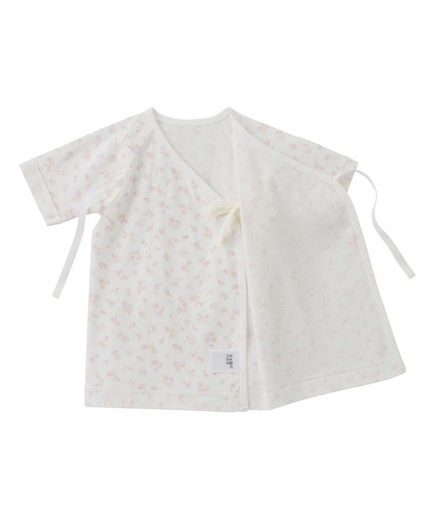 MIKI HOUSE HOT BISCUITS 【50-60cm】 フライス 短肌着 プリント柄 ピンク