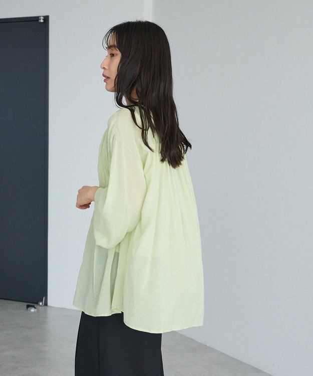 CRAFT STANDARD BOUTIQUE ウ゛ィンテージボイルロングスリーブブラウス Lime Green