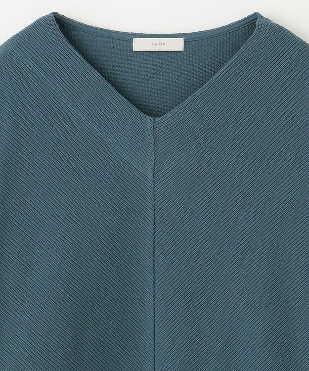ANY 【洗濯機可能】Vネックニットソー グリーン
