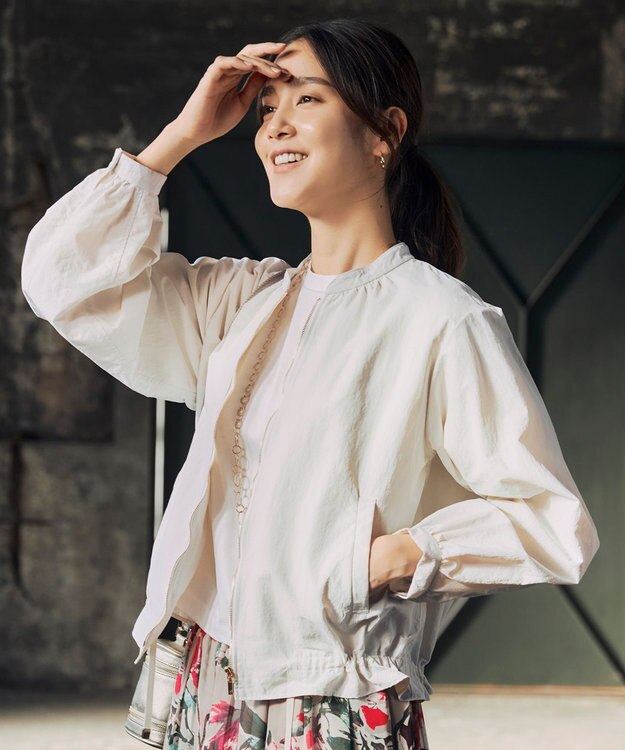 自由区 L 【洗える】ハイカウントクロップド丈 カットソー オフホワイト