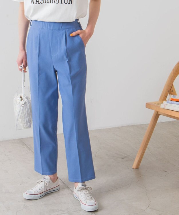 WEGO テーパードスラックスパンツ ブルー