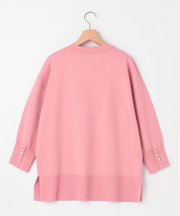 組曲 S 【WEB限定】コットンポリエステル リラクシーニット ピーチ系