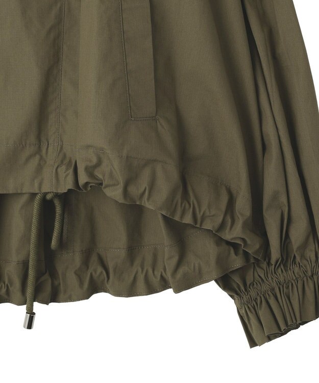 YECCA VECCA ボリュームギャザーデザインZIPブルゾン Khaki