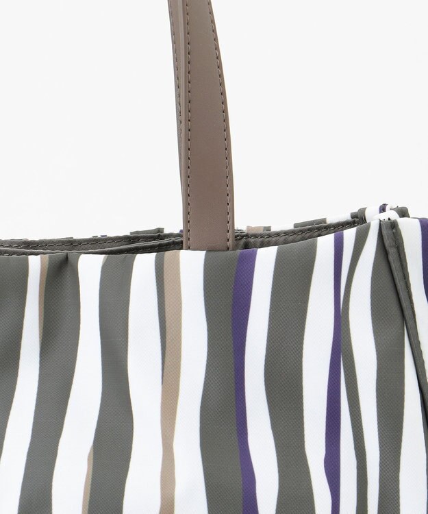 Y'SACCS 【ムック本掲載】ドローイングストライプ　トートバッグ グレー