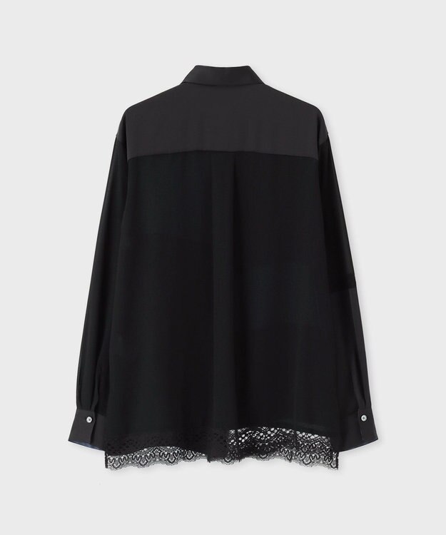 Paul Smith カラーブロック レース ブラウス ブラック