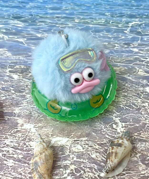 WEGO ぷかぷかモンスターぬいぐるみキーホルダー サックス