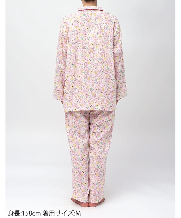 Wing パジャマ 綿100%(本体) レディース 長袖 長ズボン EP7048 ウイング／ワコール ピンク