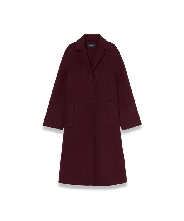 JOSEPH 【WEB＆OUTLET限定】ダブルフェイスウールキャッシュ シングルコート Merlot