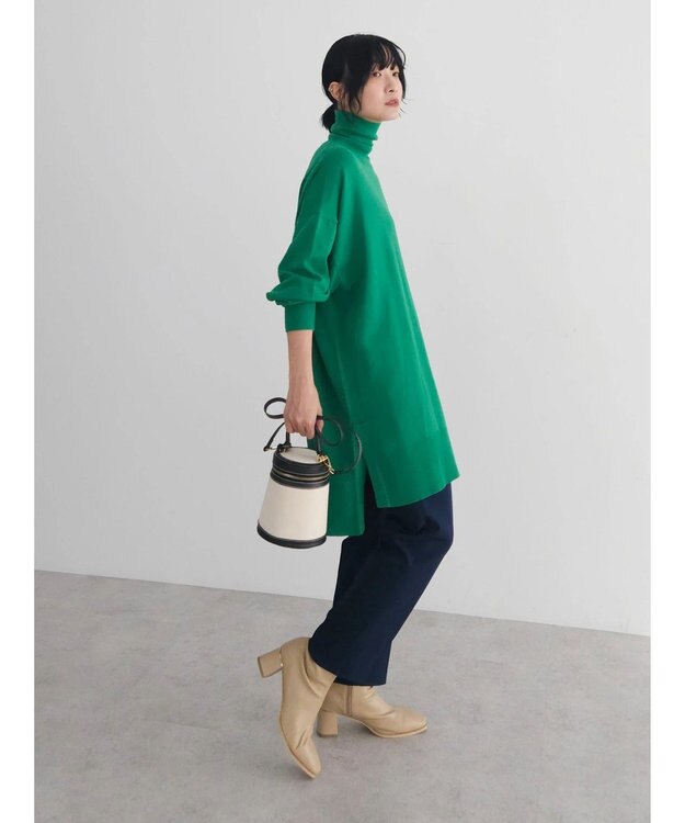 Green Parks もちやわ　タートルニットチュニック Green