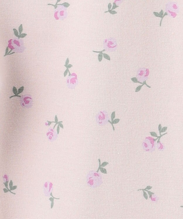 ANY KIDS 【WEB限定】フリル付き総柄レギンス ミルクティー×ラベンダー花柄