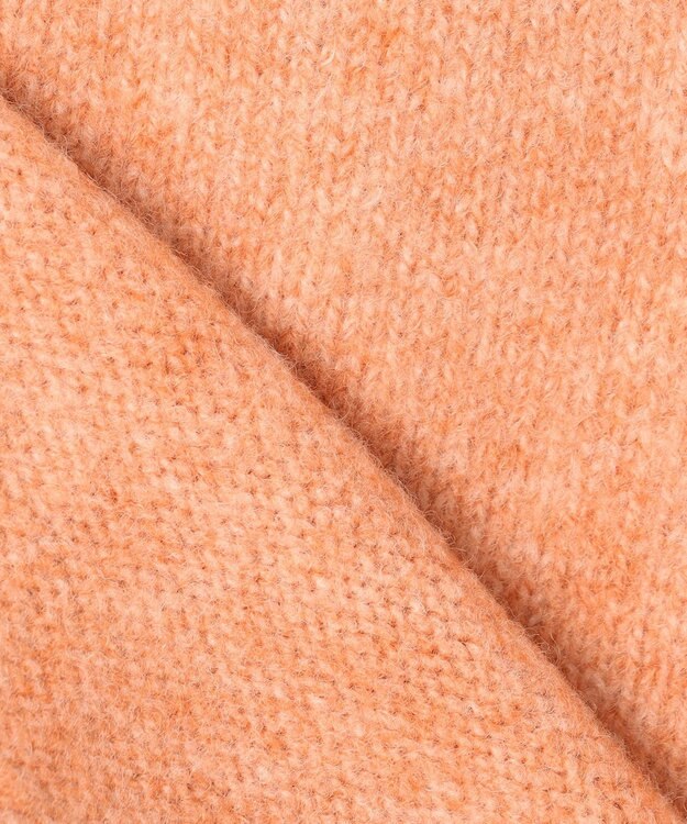 Feroux 【洗える】クルーネックニット プルオーバー ライトオレンジ系