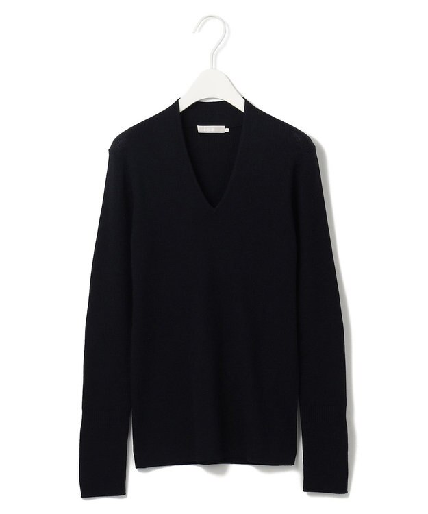 ICB 【新色追加・洗える】エクストラファインメリノ Vネックプルオーバー ネイビー系