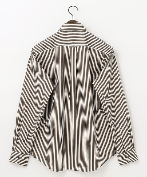 JOSEPH ABBOUD オーガニックコットンロンドンストライプ シャツ ブラウン系1