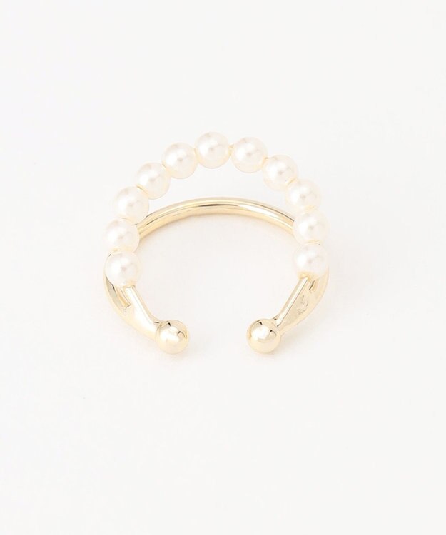 J.PRESS LADIES 【WEB限定】2way パール イヤカフ リング ゴールド系
