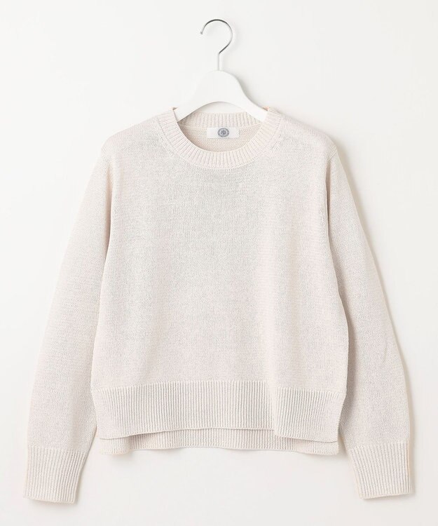 J.PRESS LADIES 【洗える】Reeves  Shine クルーネック ニット ベージュ系