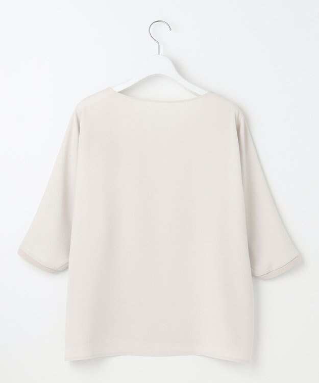 23区 L 【洗える】ストレッチジョーゼット フォルム カットソー ベージュ系