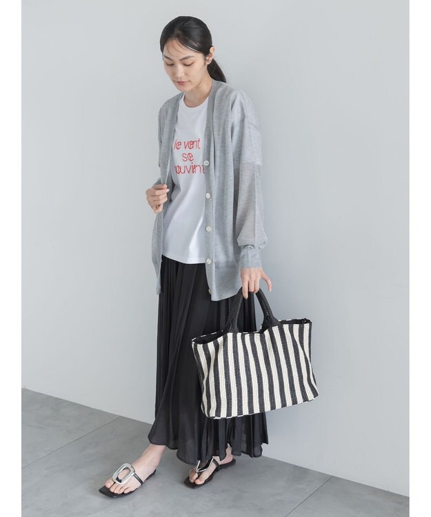 Te chichi 14GミドルVネックカーディガン《2026 SUMMER LOOK item》 グレー