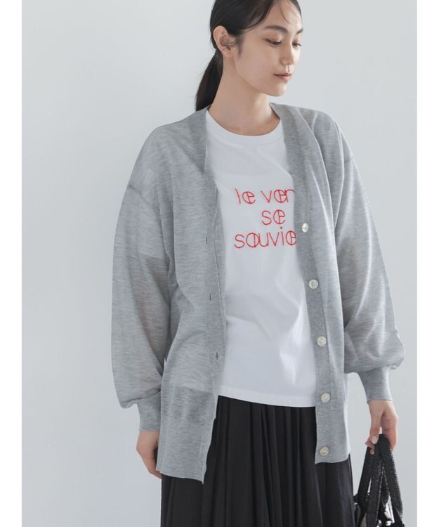 Te chichi 14GミドルVネックカーディガン《2026 SUMMER LOOK item》 グレー