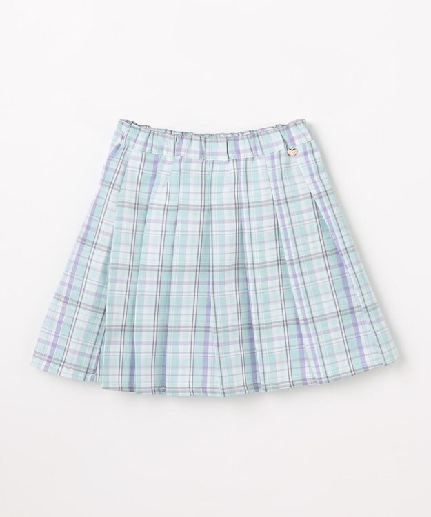 ANY KIDS チェックプリーツスカパン ミント