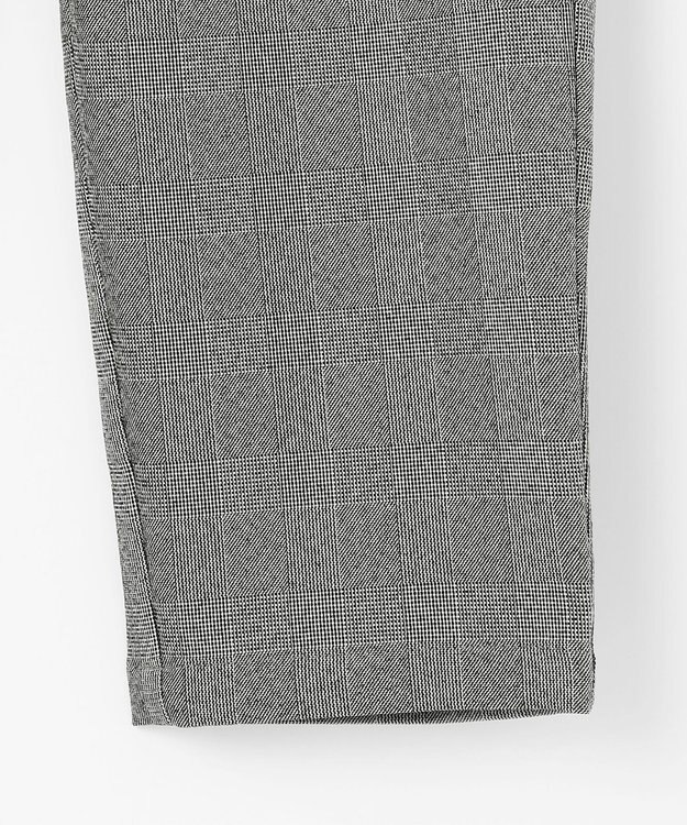 23区GOLF 【23Fondation/WOMEN】グレンチェック柄 テーパードパンツ ブラック系3